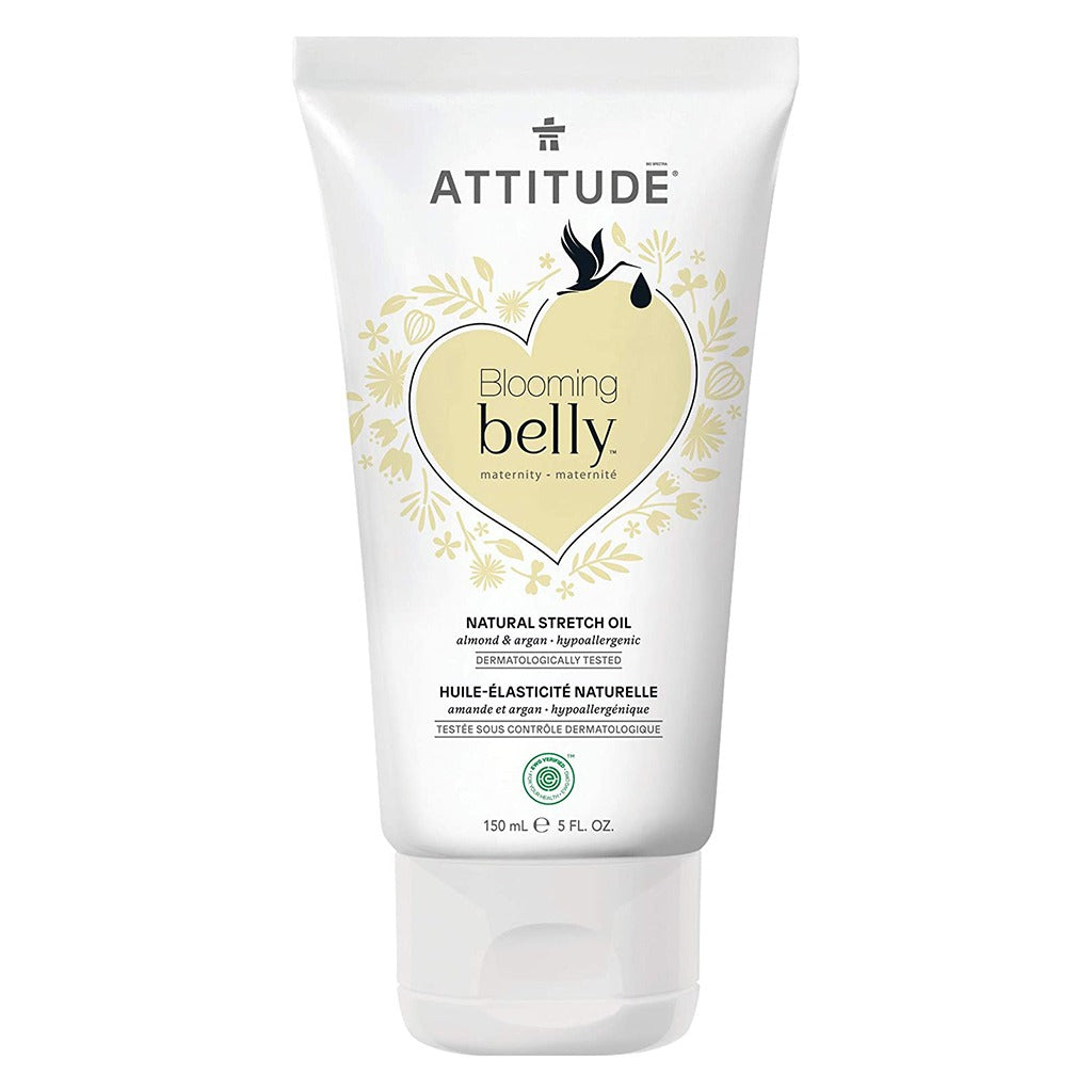 Attitude Blooming Belly Maternity Natural Stretch Oil With Almond And Argan 150ml - Easy Pharmacy LLC
