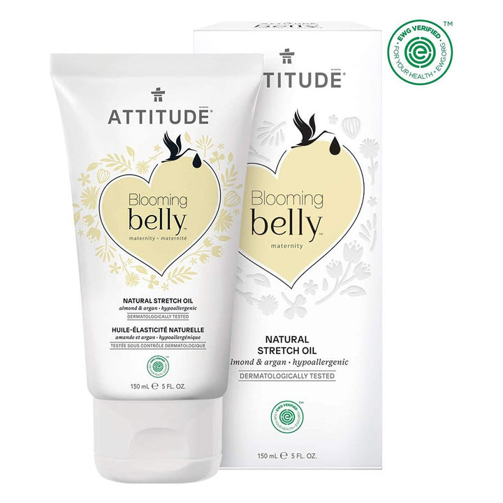 Attitude Blooming Belly Maternity Natural Stretch Oil With Almond And Argan 150ml - Easy Pharmacy LLC