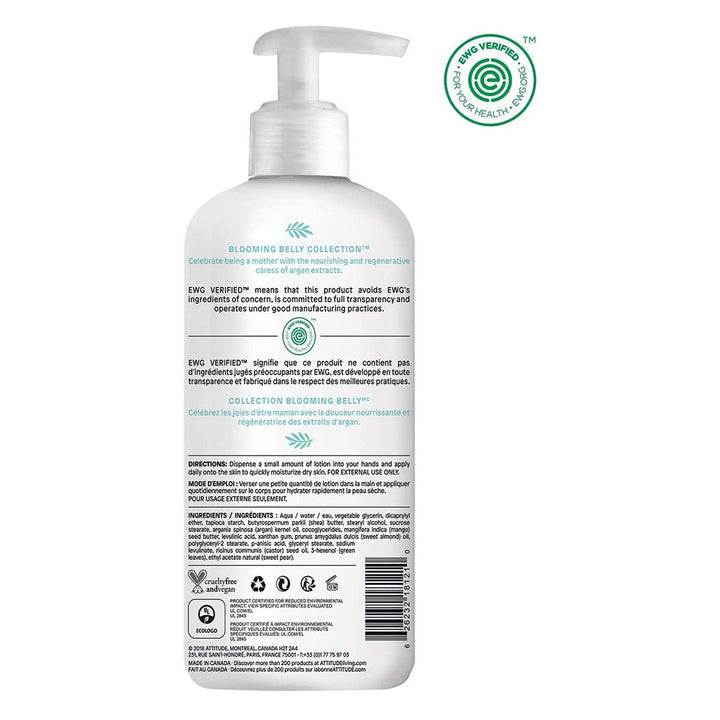 Attitude Blooming Belly Maternity Natural Nourishing Lotion Argan 473ml - Easy Pharmacy LLC