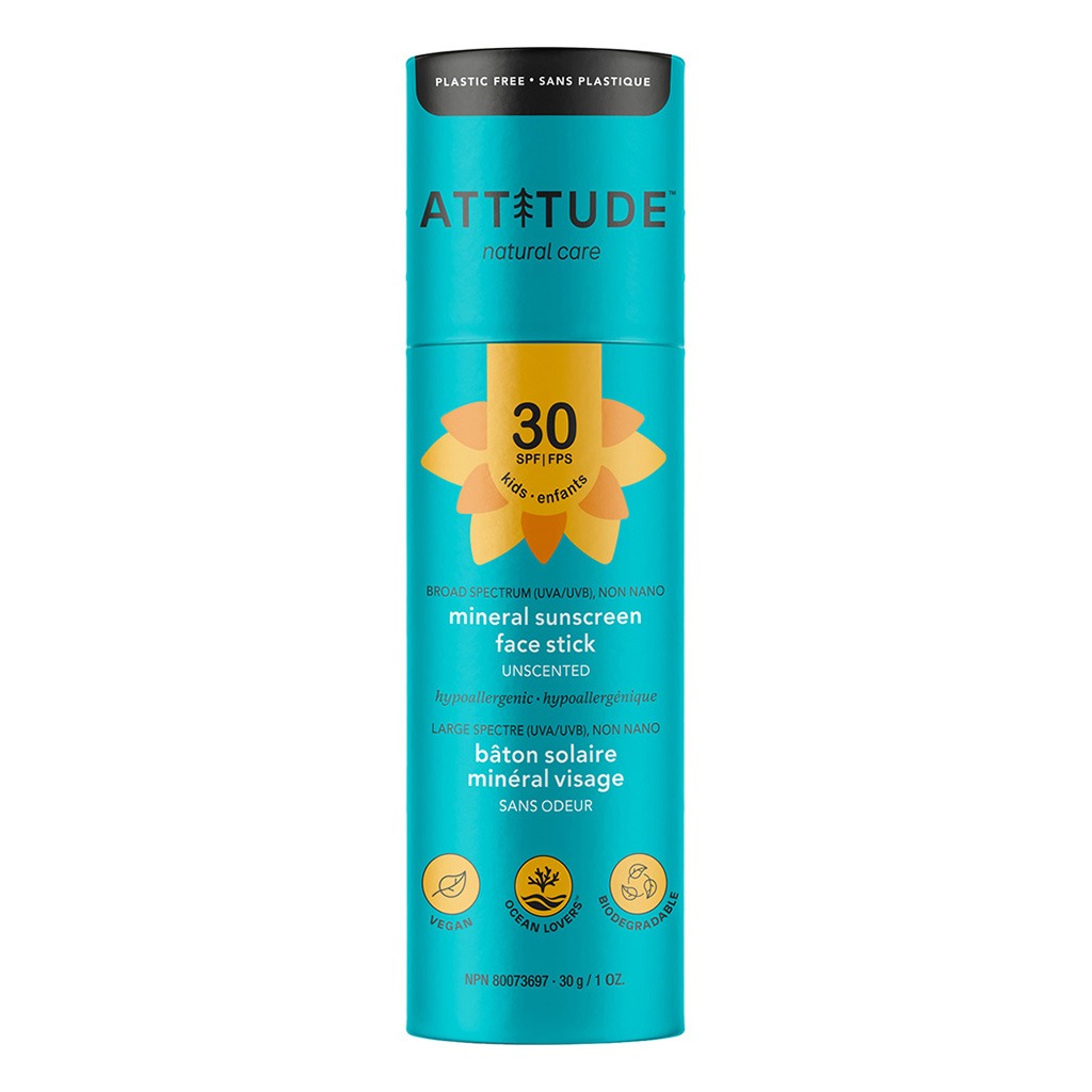 Attitude Natural Care Infants And Kids SPF30 Mineral Sunscreen Face Stick 30g - Easy Pharmacy LLC