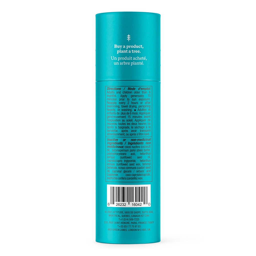Attitude Natural Care Infants And Kids SPF30 Mineral Sunscreen Face Stick 30g - Easy Pharmacy LLC