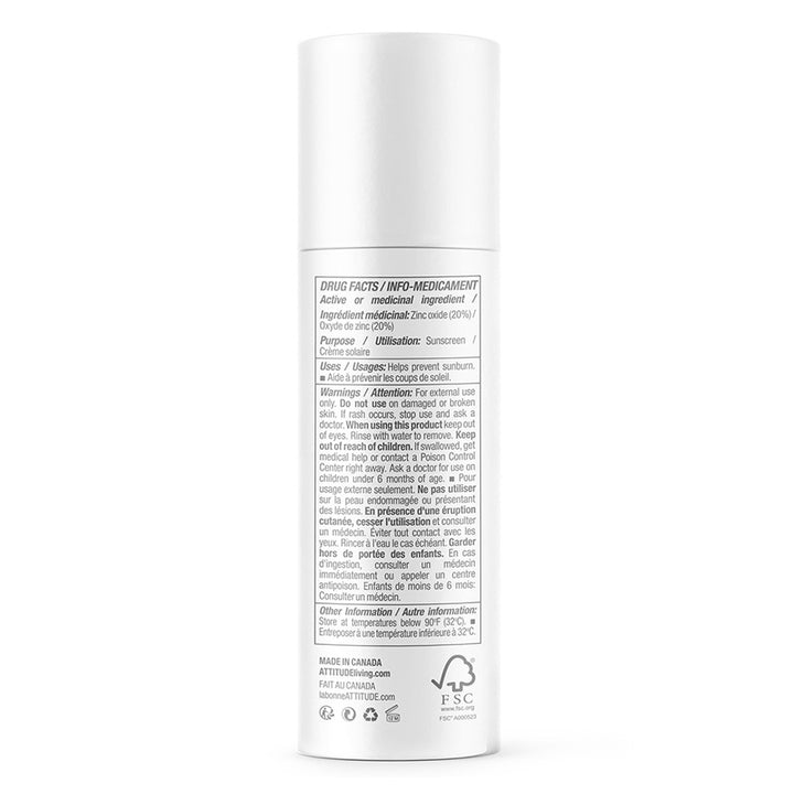 Attitude Sensitive Natural Care SPF30 Mineral Sunscreen Face Stick Unscented 30g - Easy Pharmacy LLC