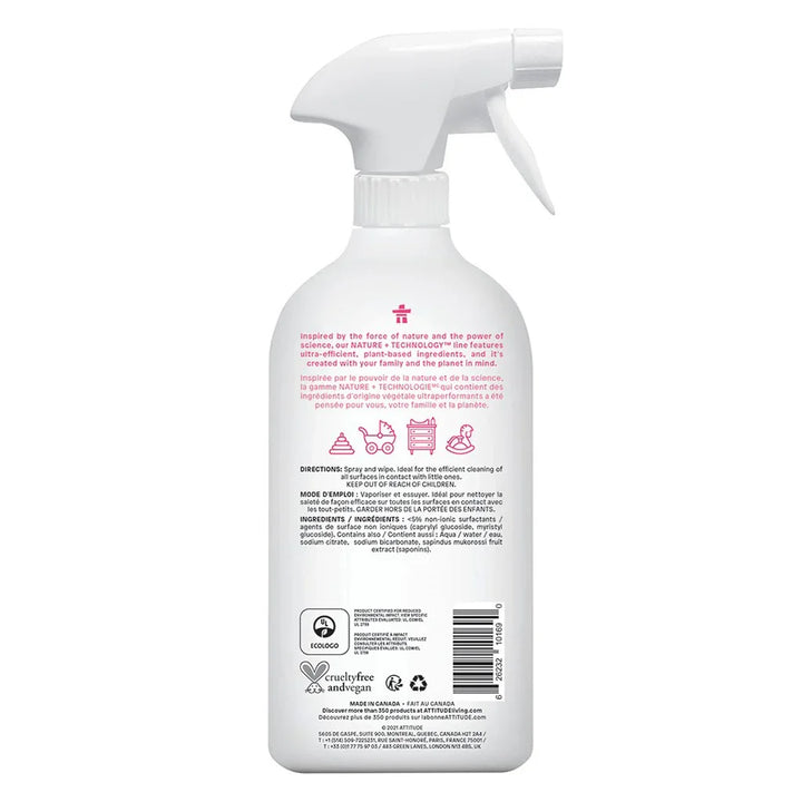 Attitude Little Ones Nature+ Technology No Rinse Unscented Toy And Surface Cleaner 800ml - Easy Pharmacy LLC
