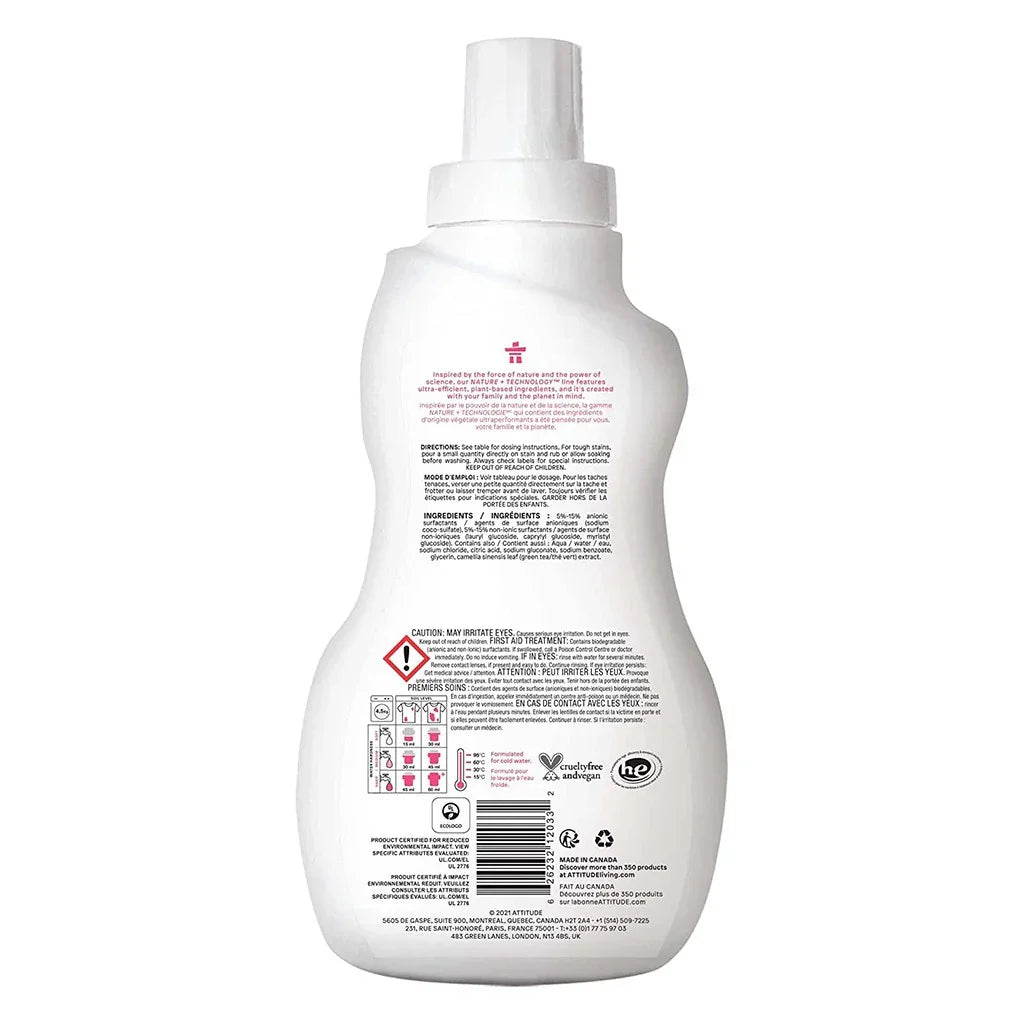 Attitude Little Ones Nature+ Technology 35 Loads Extra Gentle Unscented baby’s Laundry Detergent 1050ml - Easy Pharmacy LLC