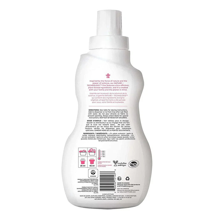 Attitude Little Ones Nature+ Technology 40 Loads Extra Gentle Fragrance Free Fabric Softener For Babies 1000ml - Easy Pharmacy LLC
