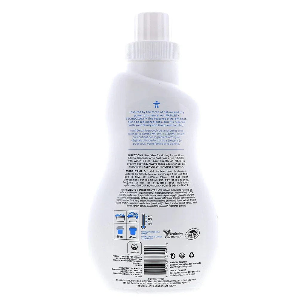 Attitude Little Ones Nature+ Technology 40 Loads Extra Gentle Fabric Softener With Soothing Chamomile For Babies 1000ml - Easy Pharmacy LLC