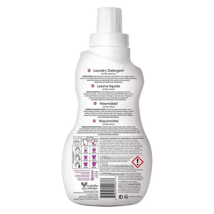Attitude Little Ones Nature+ Technology Laundry Detergent 35 Loads Sweet Lullaby 1050 mL - Easy Pharmacy LLC