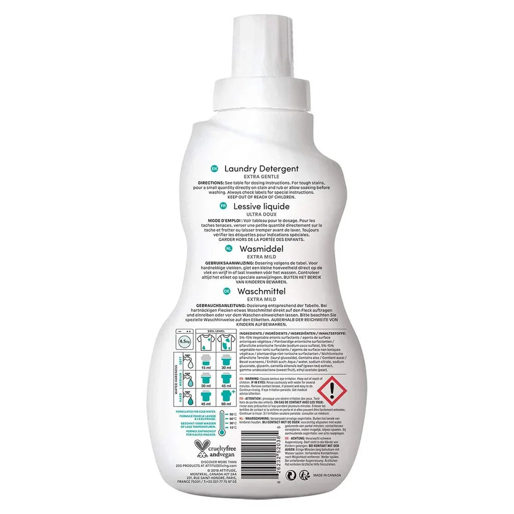 Attitude Little Ones Nature+ Technology Laundry Detergent 35 Loads Pear Nectar 1050 mL - Easy Pharmacy LLC