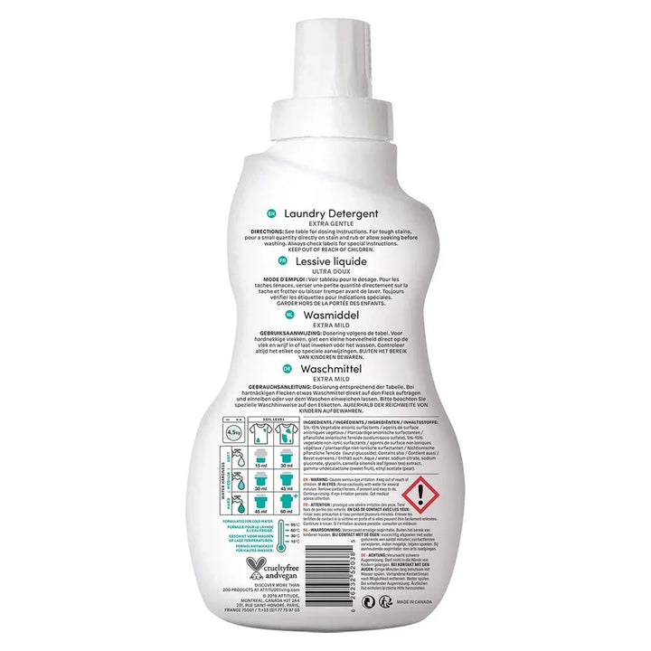 Attitude Little Ones Nature+ Technology Laundry Detergent 35 Loads Pear Nectar 1050 mL - Easy Pharmacy LLC