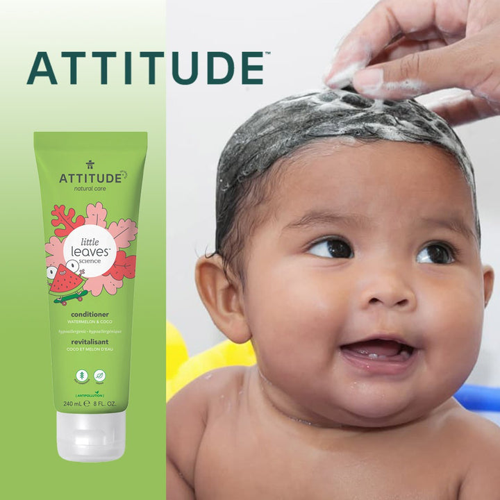 Attitude Natural Care Baby Leaves Science Conditioner Watermelon And Coco For Babies 240ml - Easy Pharmacy LLC