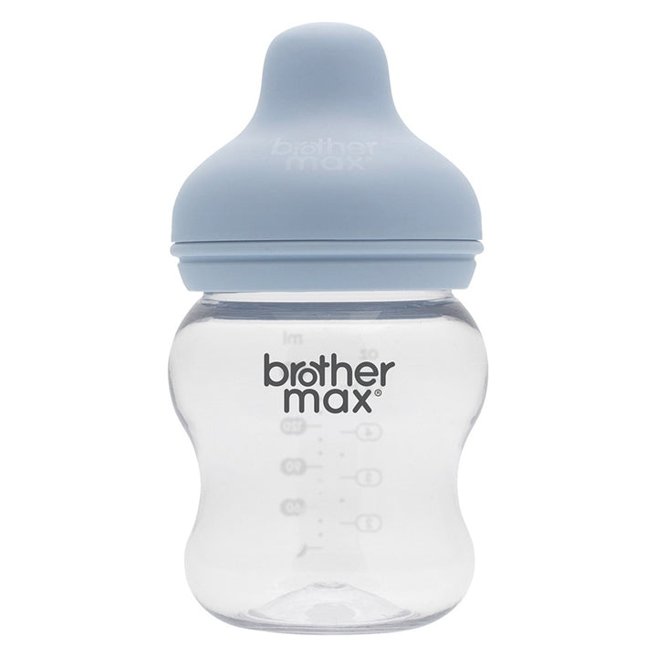 Brother Max Extra Wide Neck Anti Colic Feeding Glass Bottle 160 mL + S Teat Blue BM115B - Easy Pharmacy LLC