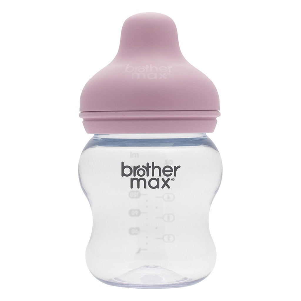 Brother Max Extra Wide Neck Anti Colic Feeding Glass Bottle 160 mL + S Teat Pink BM115P - Easy Pharmacy LLC