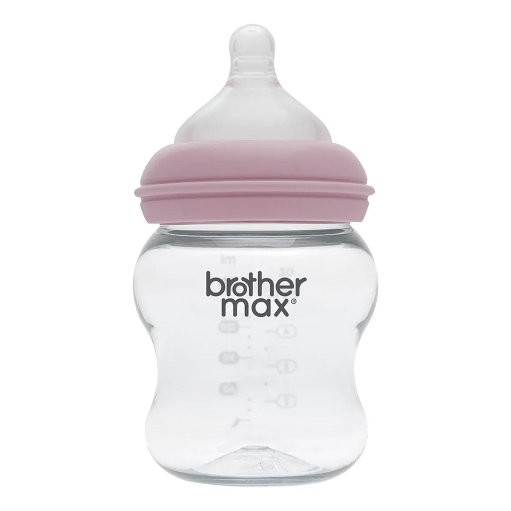 Brother Max Extra Wide Neck Anti Colic Feeding Glass Bottle 160 mL + S Teat Pink BM115P - Easy Pharmacy LLC