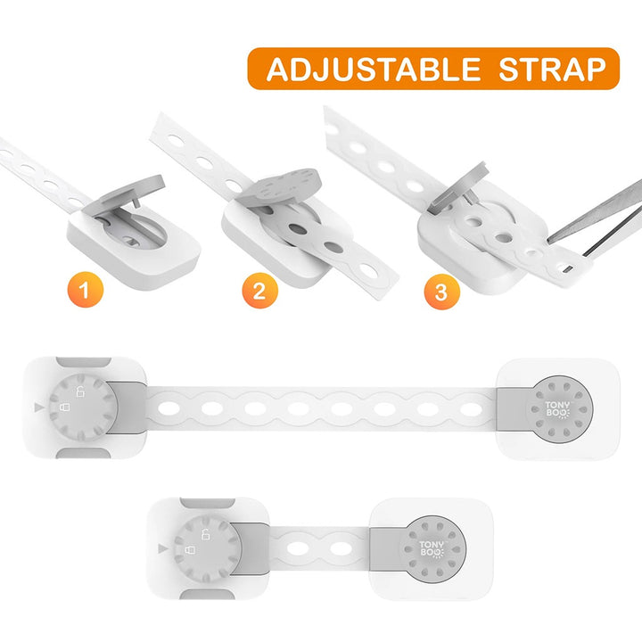 Tonyboo Multipurpose Double Action Child Safety Lock, Pack of 6's - Easy Pharmacy LLC