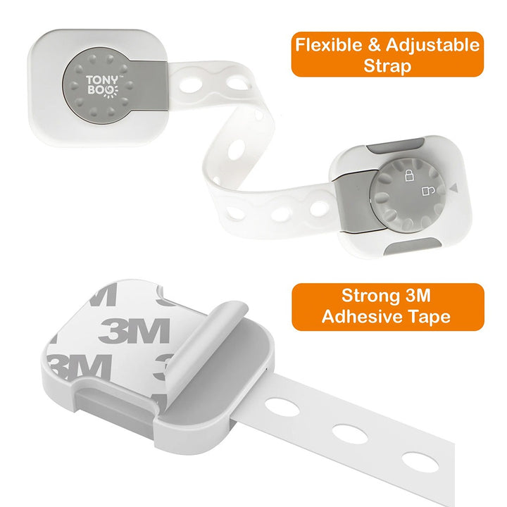 Tonyboo Multipurpose Double Action Child Safety Lock, Pack of 6's - Easy Pharmacy LLC