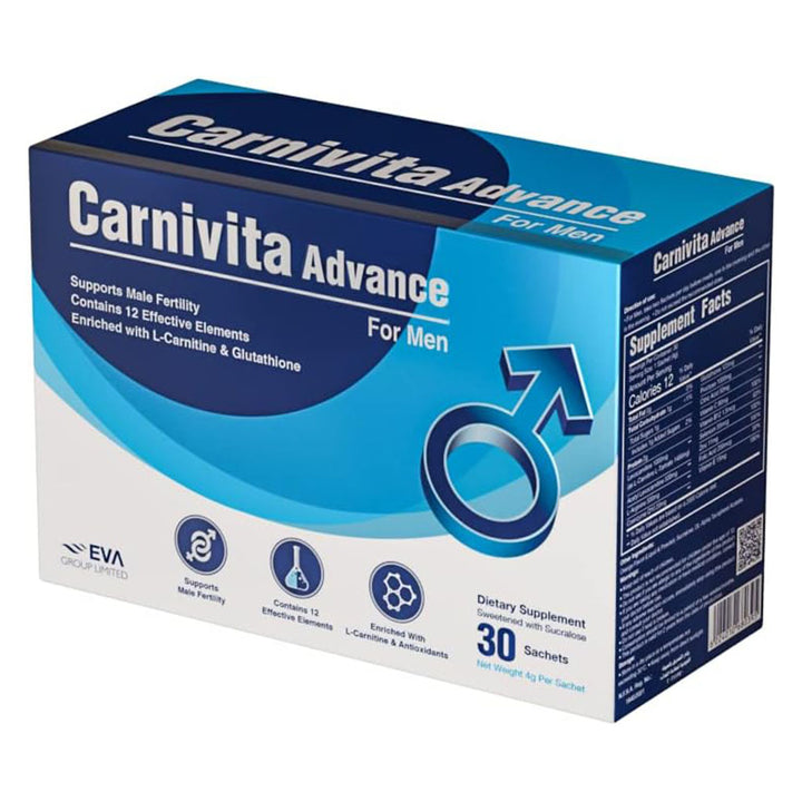 Eva Pharma Carnivita Advance Oral Powder Sachets For Men, Pack of 30's - Easy Pharmacy LLC