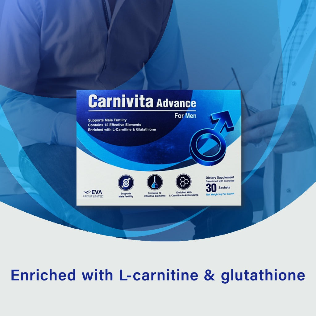 Eva Pharma Carnivita Advance Oral Powder Sachets For Men, Pack of 30's - Easy Pharmacy LLC
