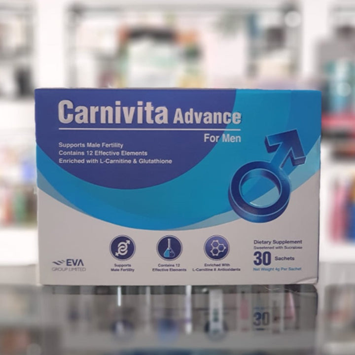 Eva Pharma Carnivita Advance Oral Powder Sachets For Men, Pack of 30's - Easy Pharmacy LLC