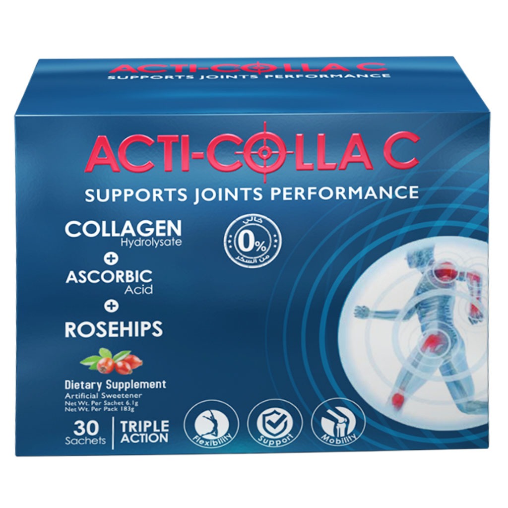 Eva Pharma Acti-Colla C Triple Action Oral Powder Sachets For Joint Support, Pack of 30's - Easy Pharmacy LLC