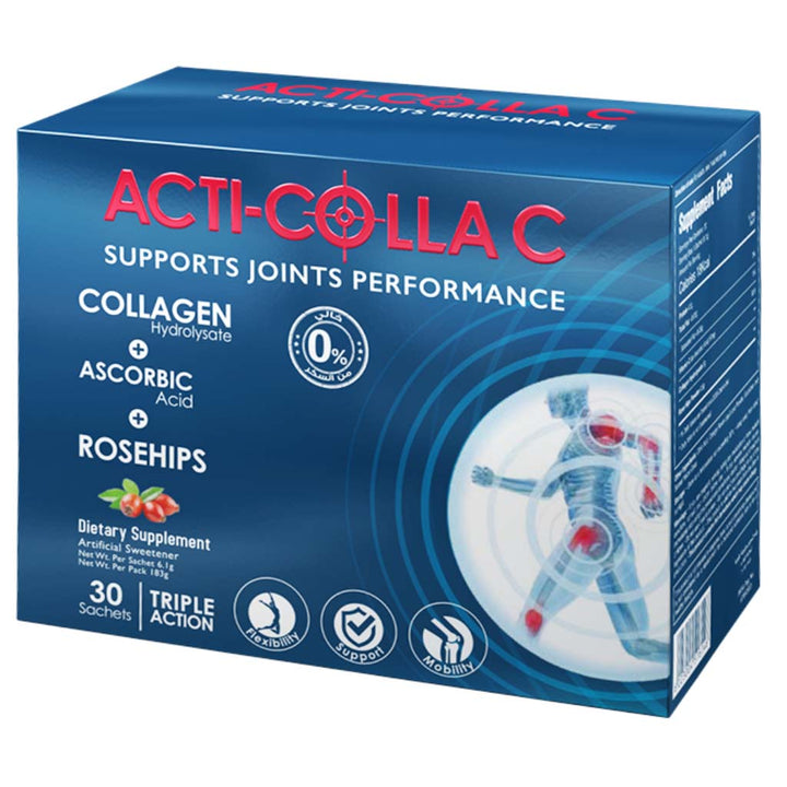Eva Pharma Acti-Colla C Triple Action Oral Powder Sachets For Joint Support, Pack of 30's - Easy Pharmacy LLC
