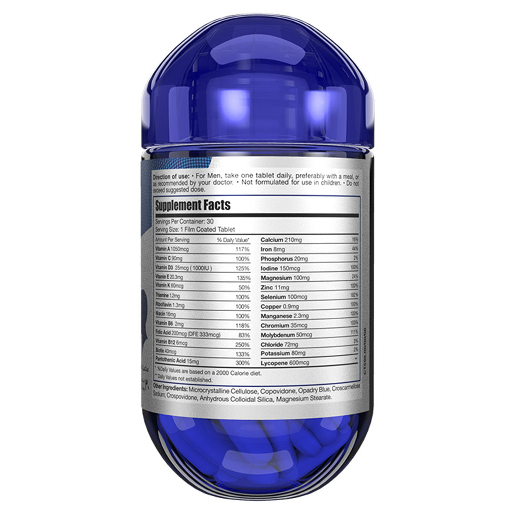 Eva Pharma Limitless Man Max Multivitamins & Minerals Supplement Tablets, Pack of 30's - Easy Pharmacy LLC