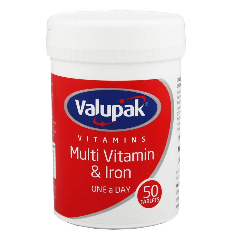 Valupak One A Day Multivitamin Supplement Tablets With Iron, Pack of 50's - Easy Pharmacy LLC