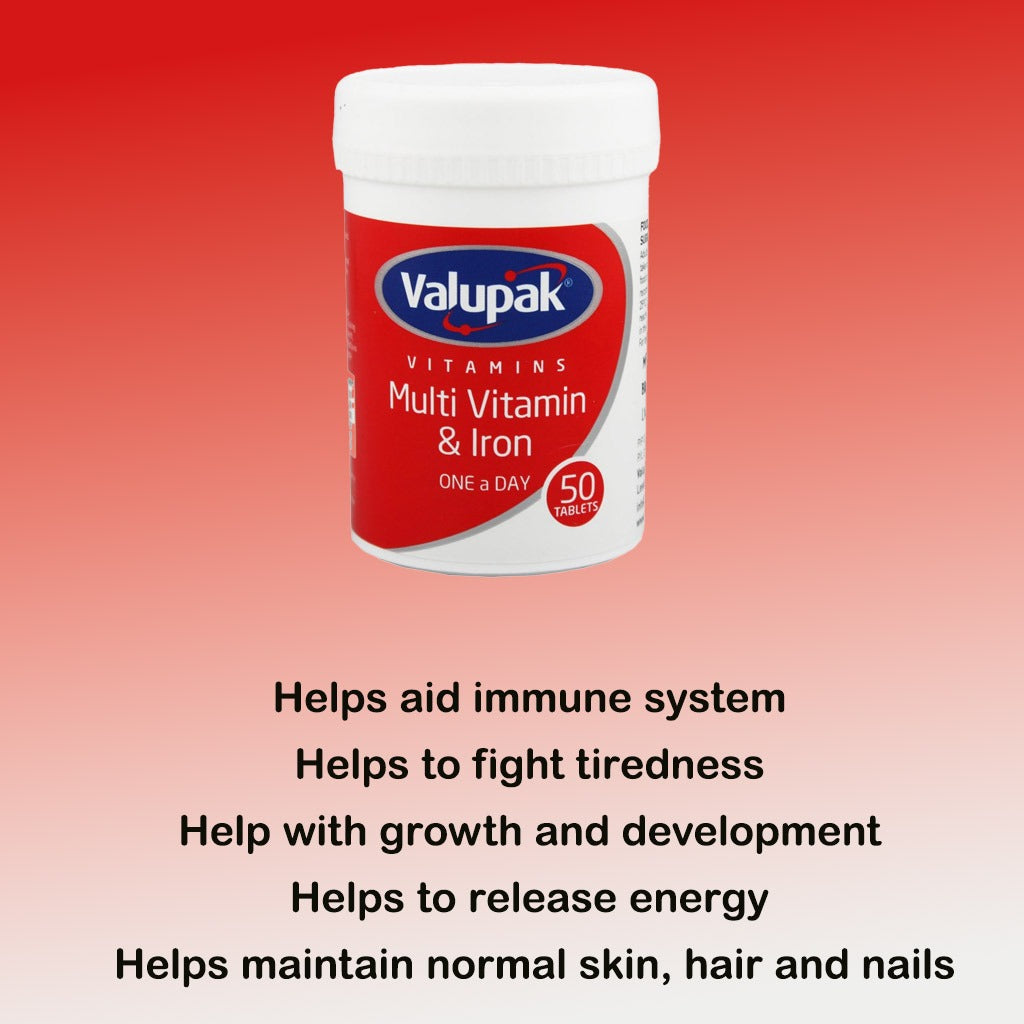 Valupak One A Day Multivitamin Supplement Tablets With Iron, Pack of 50's - Easy Pharmacy LLC