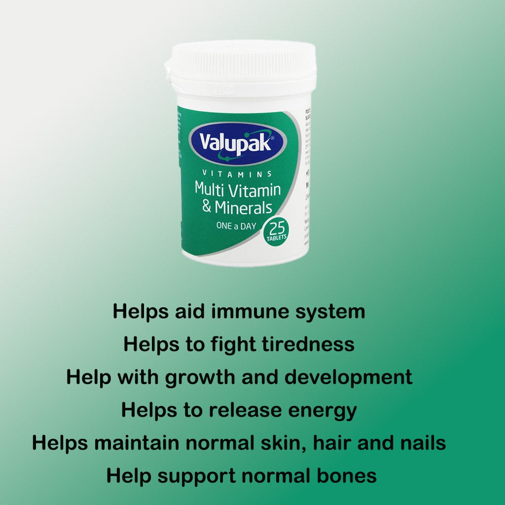 Valupak One A Day Multivitamin Supplement Tablets With Iron, Pack of 25's - Easy Pharmacy LLC