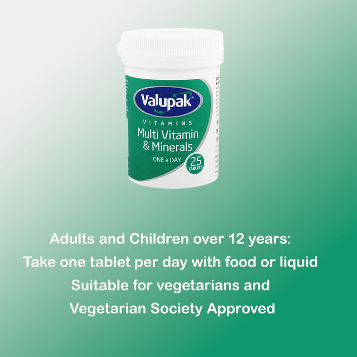 Valupak One A Day Multivitamin Supplement Tablets With Iron, Pack of 25's - Easy Pharmacy LLC