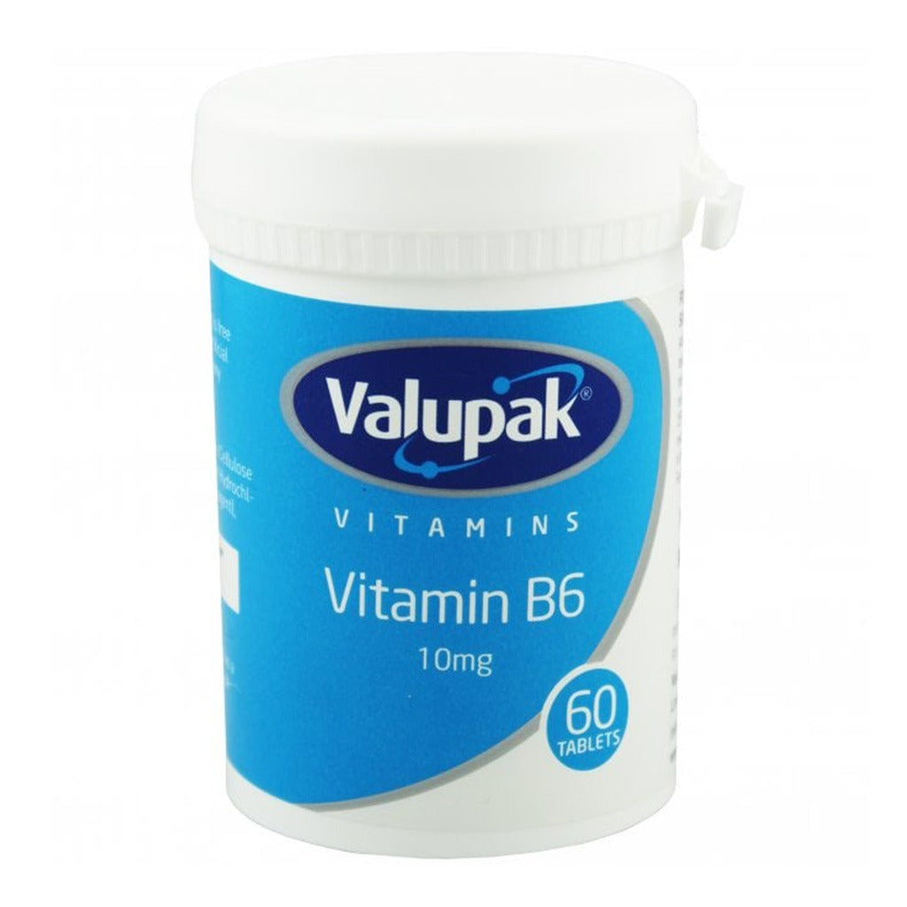 Valupak Vitamin B6 10 mg Tablet 60's For Healthy Nervous System Functioning - Easy Pharmacy LLC