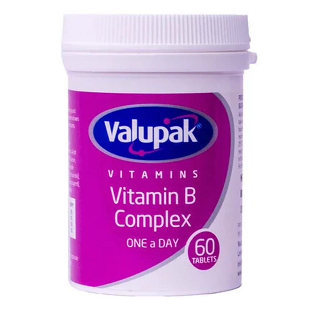 Valupak One A Day Vitamin B Complex Supplement Tablets, Pack of 60's - Easy Pharmacy LLC