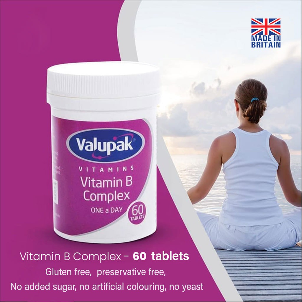 Valupak One A Day Vitamin B Complex Supplement Tablets, Pack of 60's - Easy Pharmacy LLC