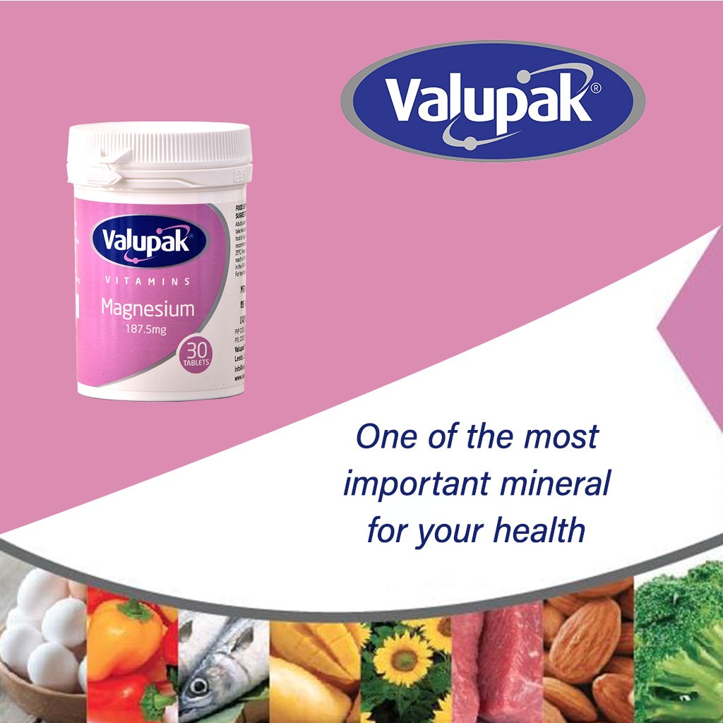 Valupak Magnesium 187.5mg Tablet 30's - Easy Pharmacy LLC