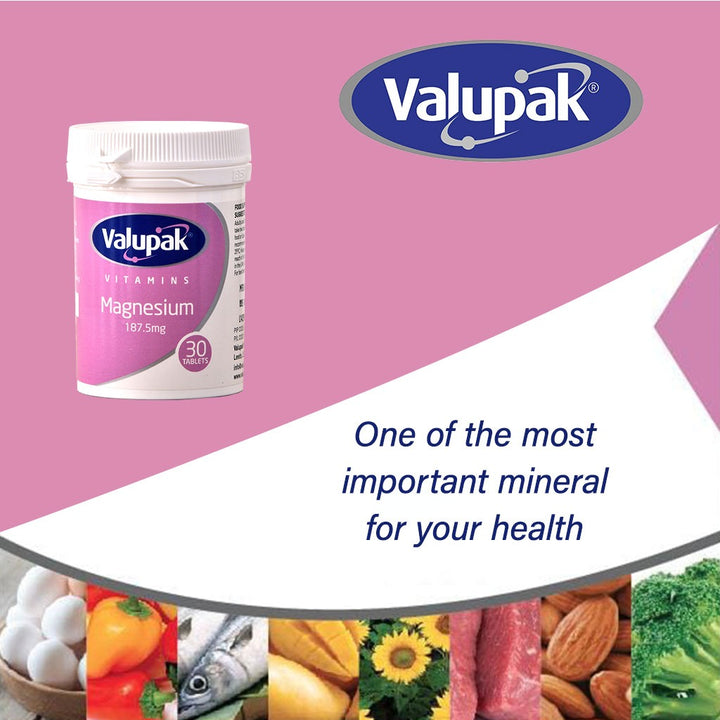 Valupak Magnesium 187.5mg Tablet 30's - Easy Pharmacy LLC
