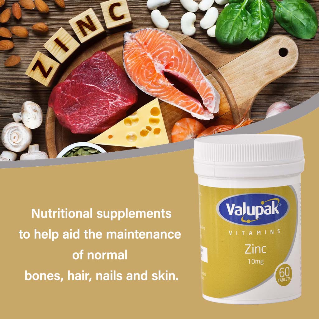 Valupak Zinc 10mg Tablet 60's - Easy Pharmacy LLC