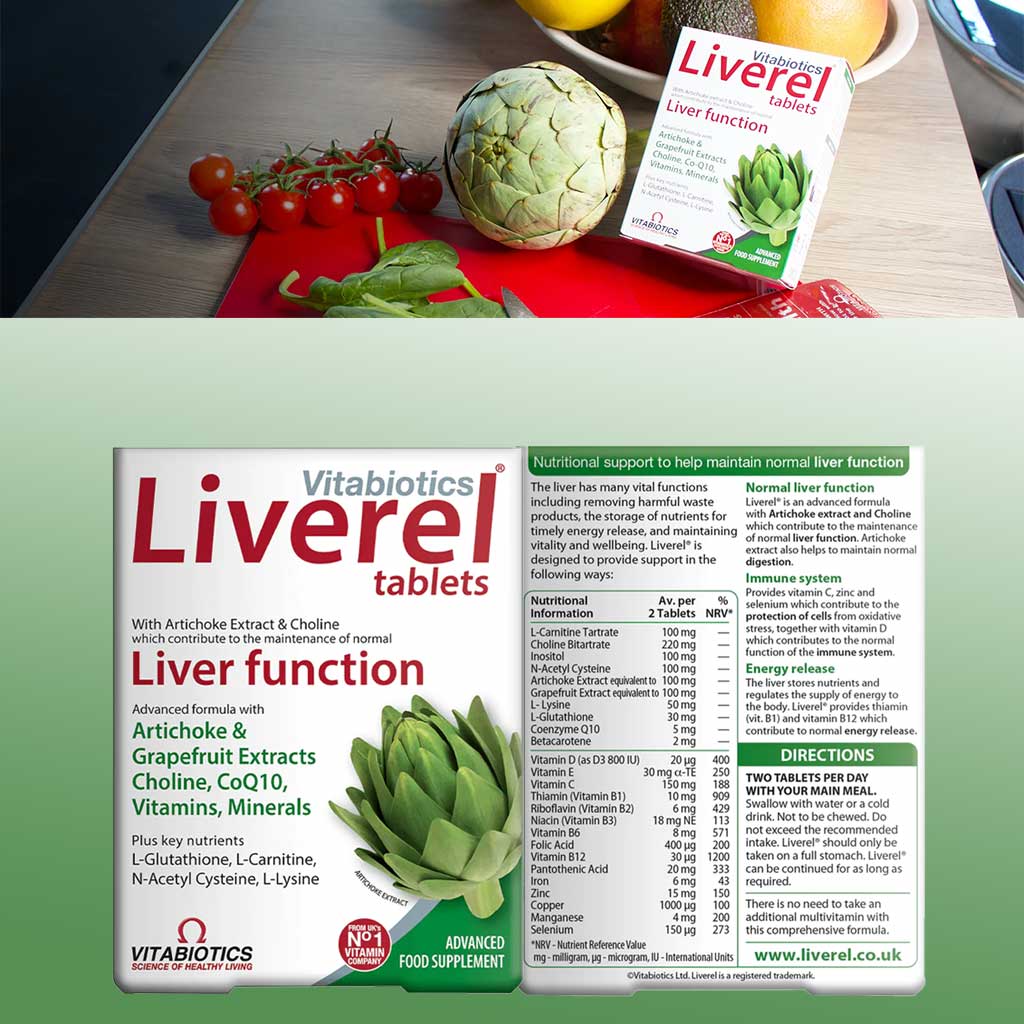 Vitabiotics Liverel Tablets With Vitamins, Minerals & Choline For Healthy Liver Function, Pack of 60's - Easy Pharmacy LLC