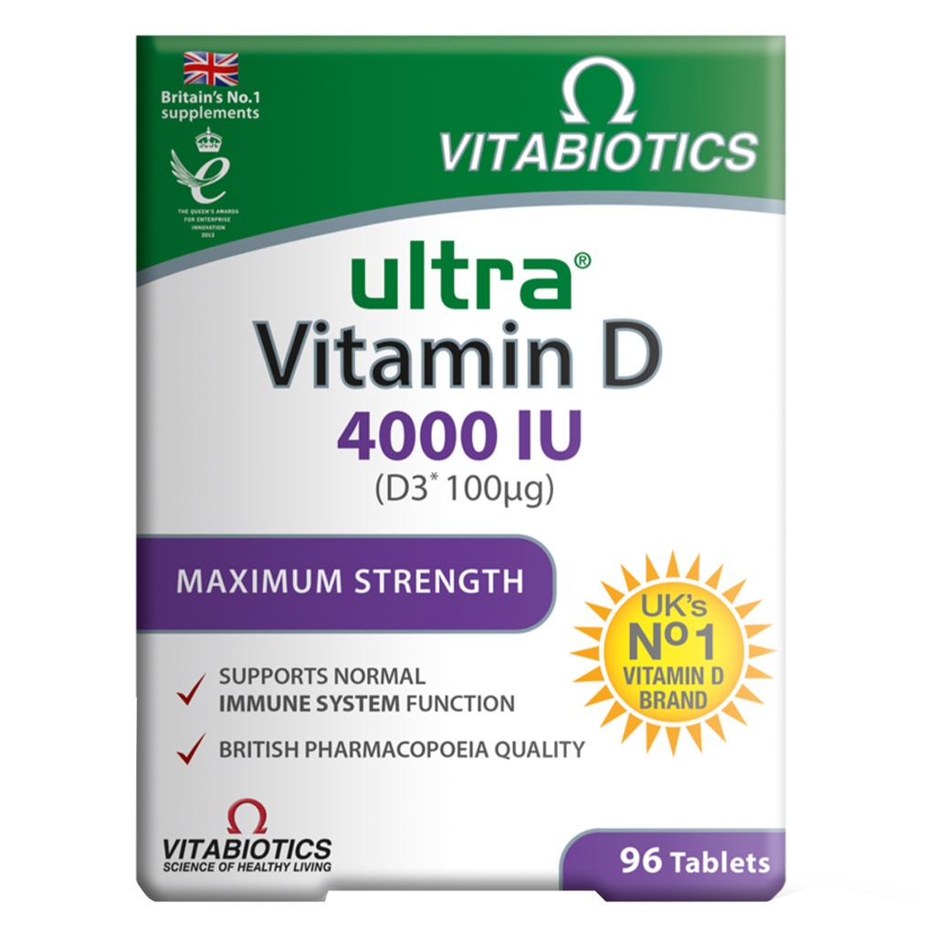 Vitabiotics Ultra Vitamin D3 4000IU Maximum Strength Tablets For Healthy Immune System, Pack of 96's - Easy Pharmacy LLC