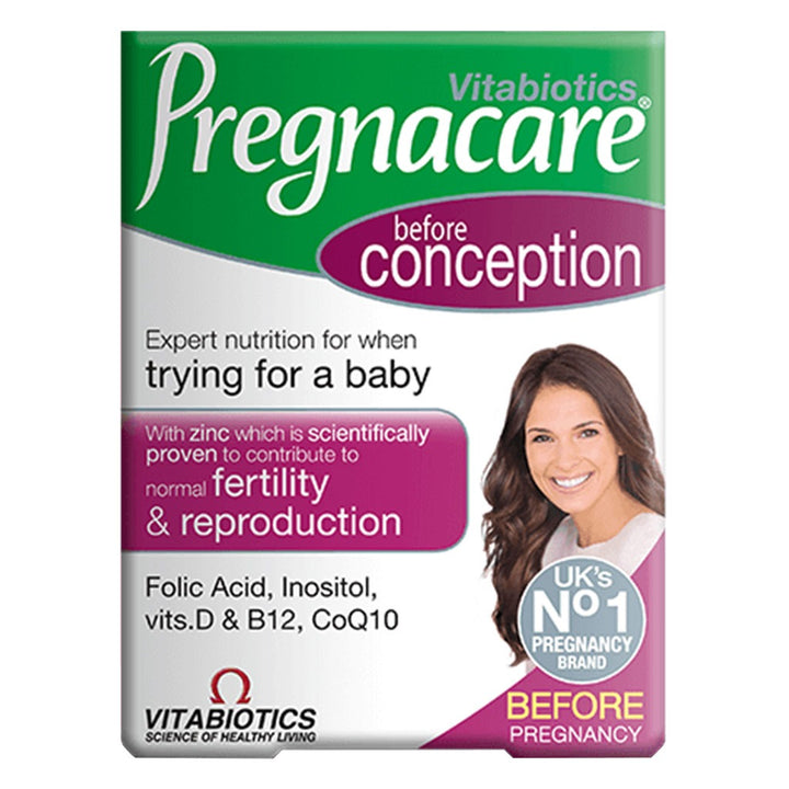 Vitabiotics Pregnacare Before Conception Prenatal Tablets With Folic Acid For Normal Fertility And Reproduction, Pack of 30's - Easy Pharmacy LLC