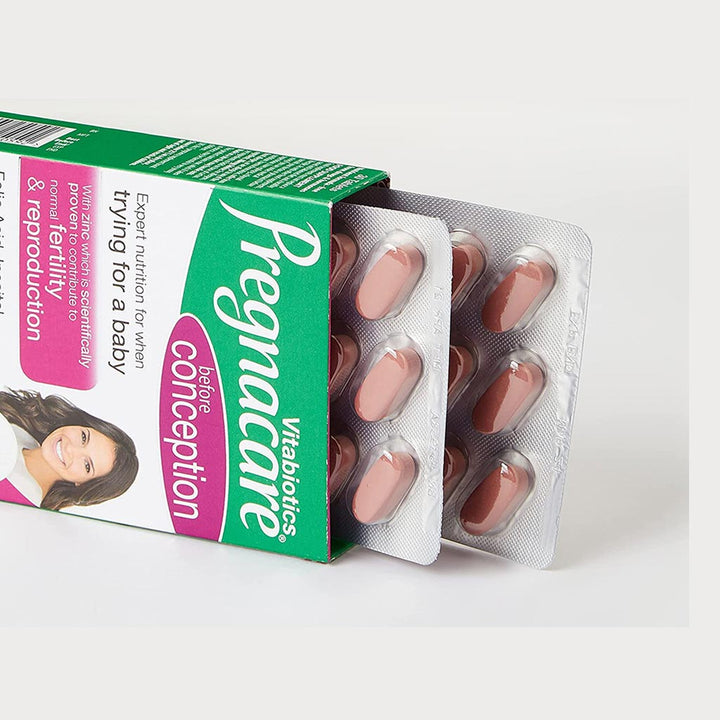 Vitabiotics Pregnacare Before Conception Prenatal Tablets With Folic Acid For Normal Fertility And Reproduction, Pack of 30's - Easy Pharmacy LLC