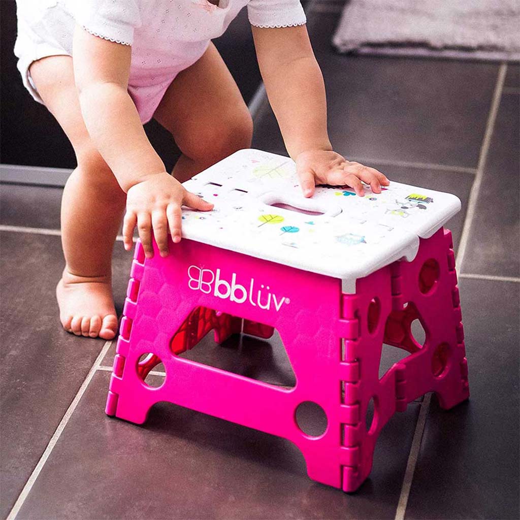 Bbluv Step Foldable Step Stool Pink For Babies - Easy Pharmacy LLC