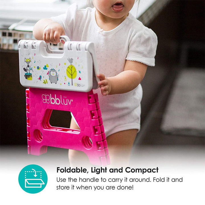Bbluv Step Foldable Step Stool Pink For Babies - Easy Pharmacy LLC
