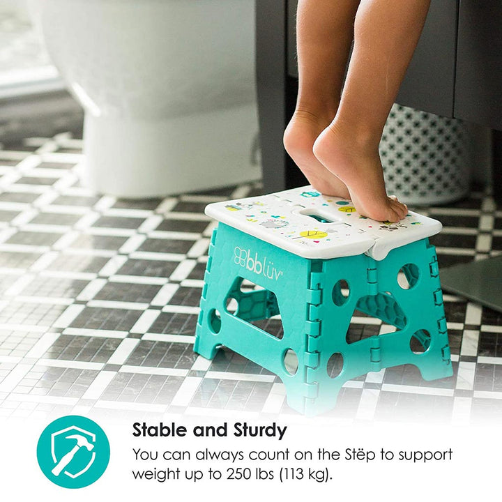 Bbluv Step Foldable Step Stool Aqua For Babies - Easy Pharmacy LLC