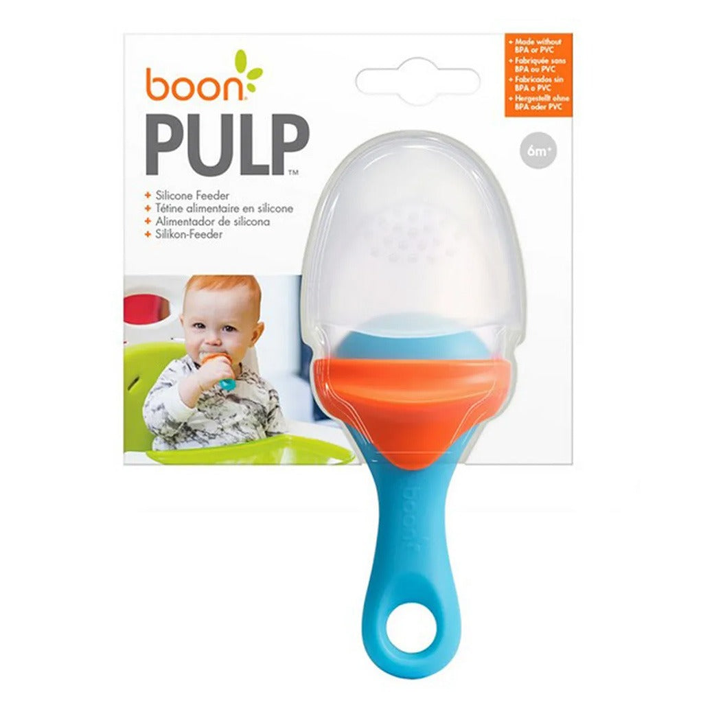Boon Silicone Food Pulp Feeder Orange/Blue 1's - Easy Pharmacy LLC