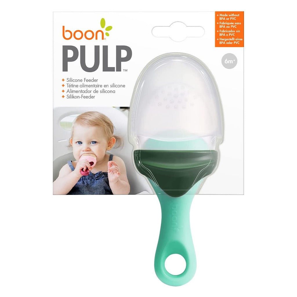 Boon Silicone Food Pulp Feeder Green/Grey 1's - Easy Pharmacy LLC