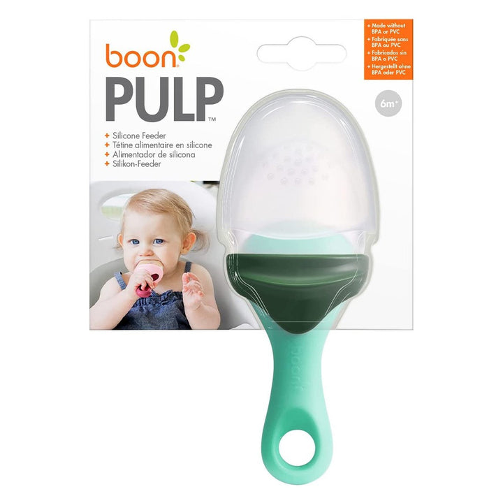 Boon Silicone Food Pulp Feeder Green/Grey 1's - Easy Pharmacy LLC