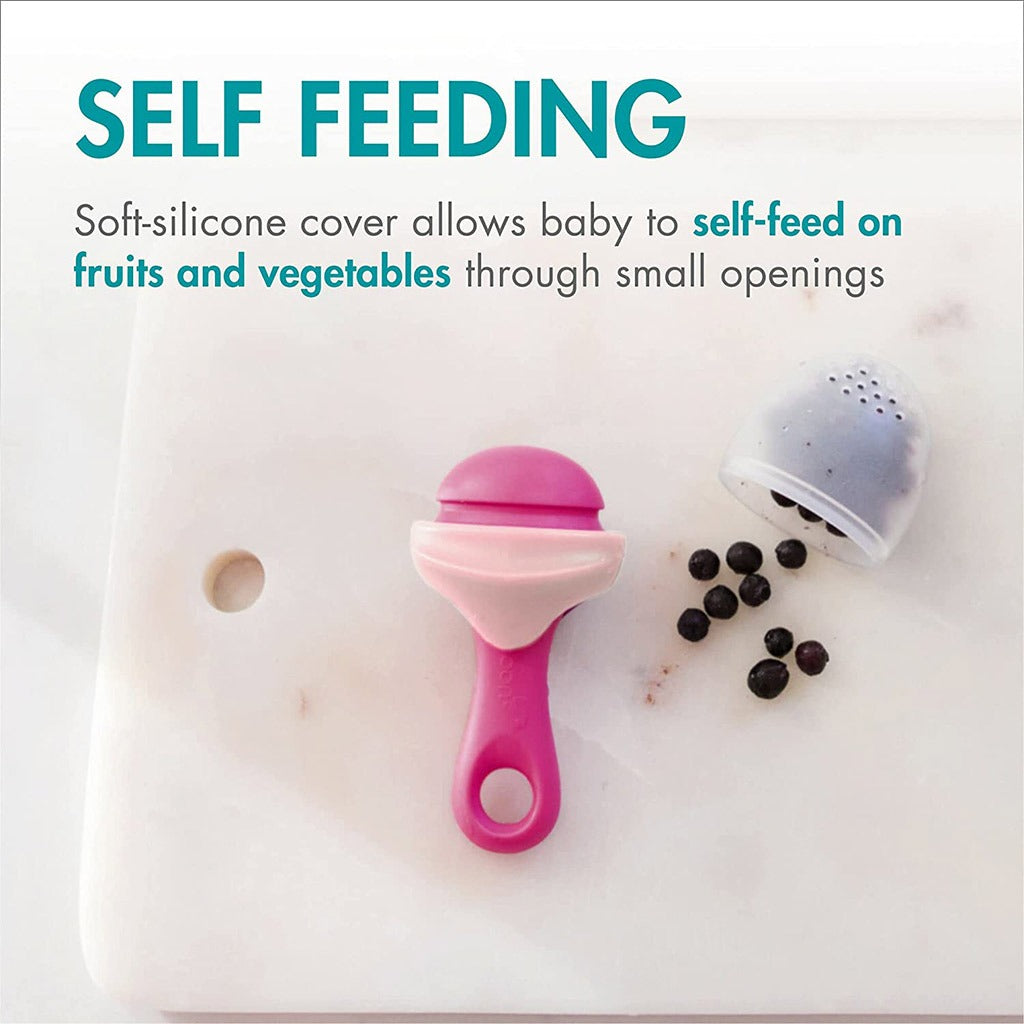 Boon Silicone Food Pulp Feeder Pink/Wine 1's - Easy Pharmacy LLC