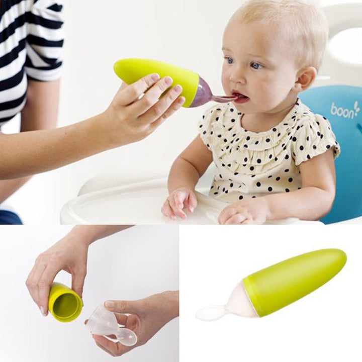 Boon Squirt Silicone Baby Food Dispensing Spoon Green - Easy Pharmacy LLC