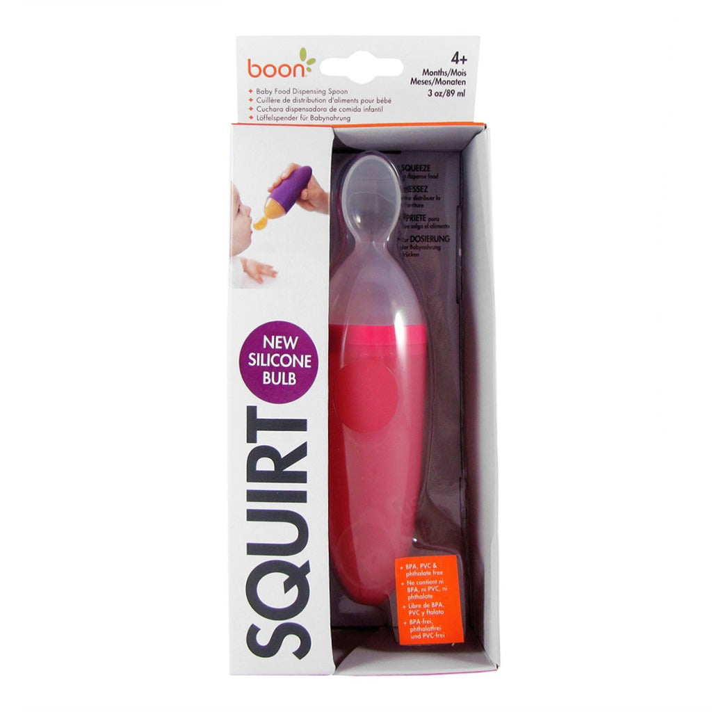Boon Squirt Silicone Baby Food Dispensing Spoon Pink - Easy Pharmacy LLC