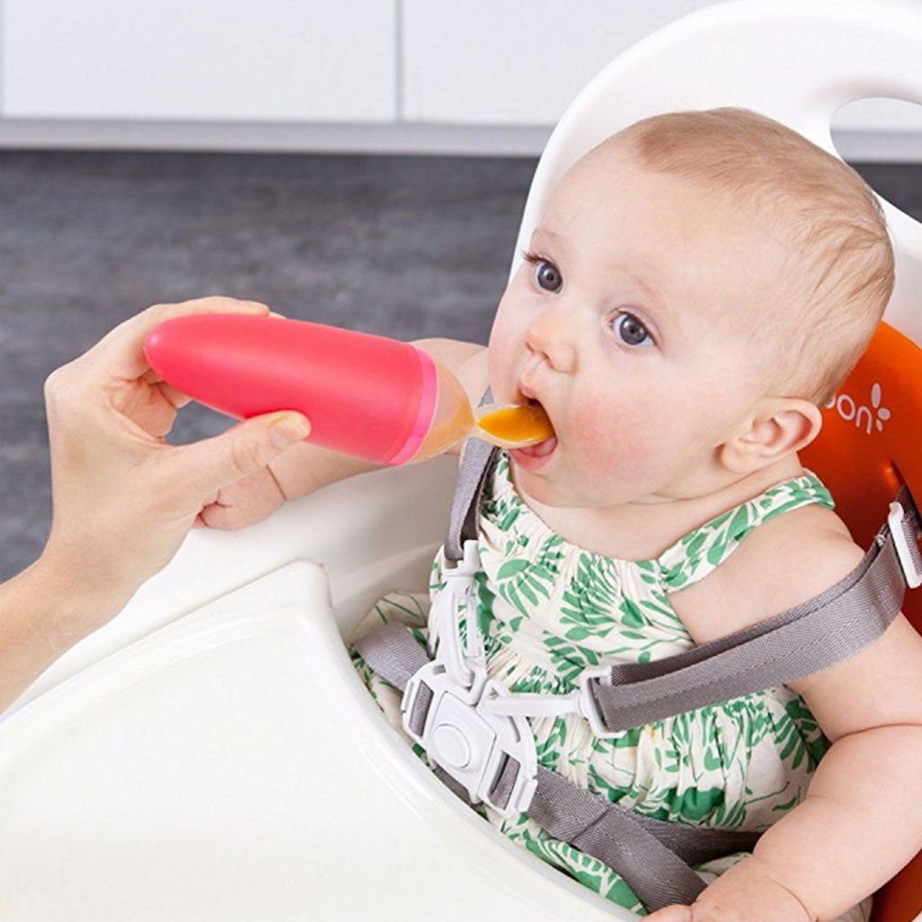 Boon Squirt Silicone Baby Food Dispensing Spoon Pink - Easy Pharmacy LLC
