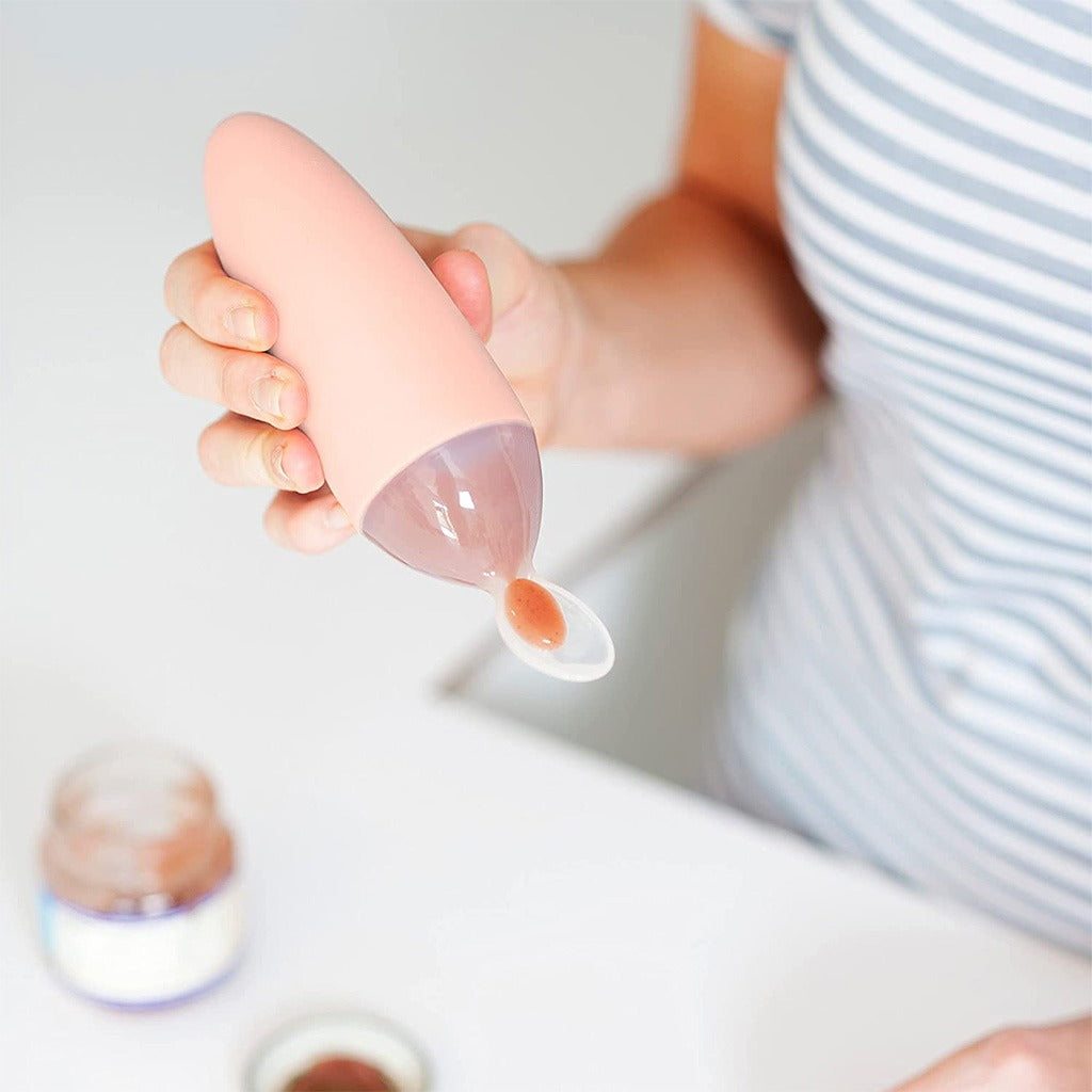 Boon Squirt Silicone Baby Food Dispensing Spoon Light Pink - Easy Pharmacy LLC
